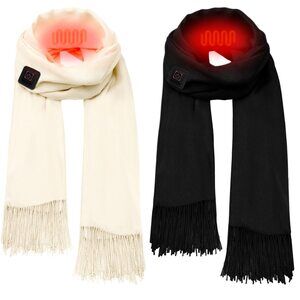 3897 2 Pcs Heated Scarf For Women Men Usb Heating Soft Warm Electric